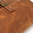 Чоловіча шкіряна сумка через плече місткий месенджер із натуральної шкіри коньячна 33*24*6 см, фото 9