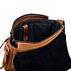 Чоловіча шкіряна сумка через плече місткий месенджер із натуральної шкіри коньячна 33*24*6 см, фото 10