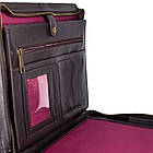 Шкіряна папка органайзер портфоліо на блискавці для документів А4+ TARWA GC-1296-4lx, фото 7