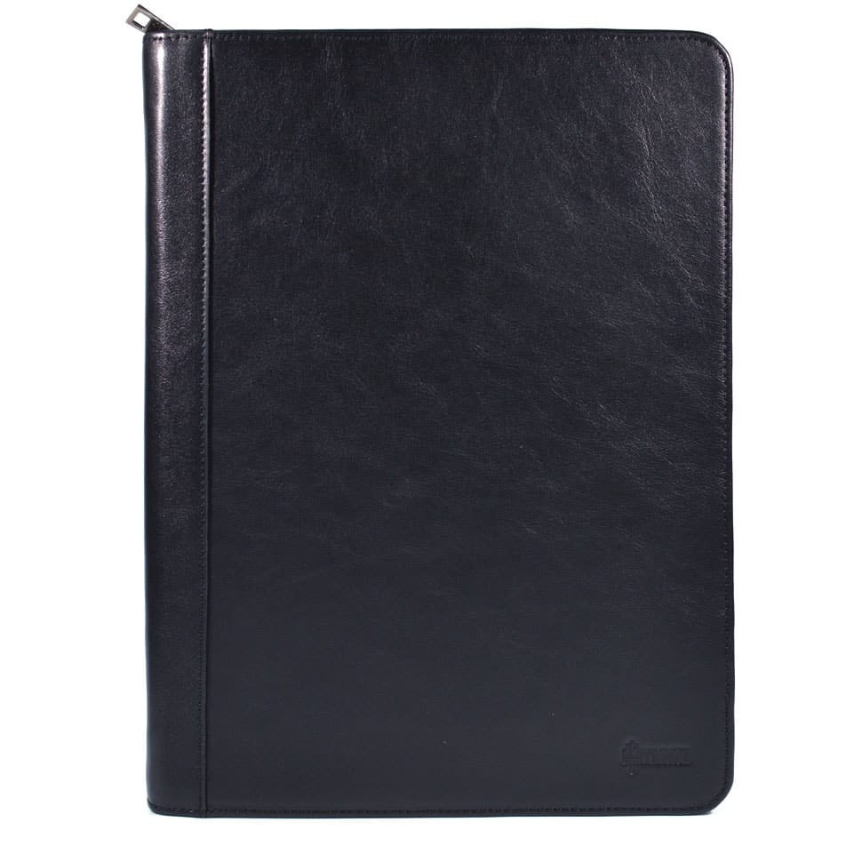 Шкіряна чорна папка органайзер портфоліо на блискавці для документів А4+ TARWA GA-1295-4lx, фото 1