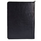 Шкіряна чорна папка органайзер портфоліо на блискавці для документів А4+ TARWA GA-1295-4lx, фото 3