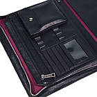 Шкіряна чорна папка органайзер портфоліо на блискавці для документів А4+ TARWA GA-1295-4lx, фото 5