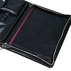Шкіряна чорна папка органайзер портфоліо на блискавці для документів А4+ TARWA GA-1295-4lx, фото 6