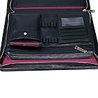 Шкіряна чорна папка органайзер портфоліо на блискавці для документів А4+ TARWA GA-1295-4lx, фото 9