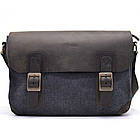 Чоловіча сумка через плече зі шкіри та канвасу RGa-6002-3md TARWA, фото 3