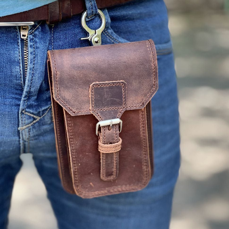 Шкіряна сумка-чохол на пояс, колір світло-коричневий TARWA RB-2090-3md, фото 1