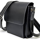 Чорна сумка через плече чоловіча ZAw-3027-3md від TARWA біла нитка, фото 4