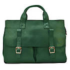 Жіноча сумка з прикрасою із натуральної шкіри Vintage 22262 Чорна, фото 3