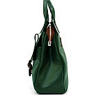 Жіноча сумка з прикрасою із натуральної шкіри Vintage 22262 Чорна, фото 5