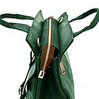 Жіноча сумка з прикрасою із натуральної шкіри Vintage 22262 Чорна, фото 7