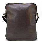 Жіноча цікава сумка з двома ременями з натуральної шкіри Vintage 22275 Сірий, фото 3