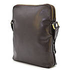 Жіноча цікава сумка з двома ременями з натуральної шкіри Vintage 22275 Сірий, фото 4