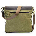 Сумка через плече з парусини хакі та кінської шкіри RCh-6600-4lx TARWA, фото 4