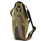 Сумка через плече з парусини хакі та кінської шкіри RCh-6600-4lx TARWA, фото 5