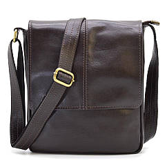 Чоловіча сумка через плече з клапаном коричнева GC-1301-3md TARWA