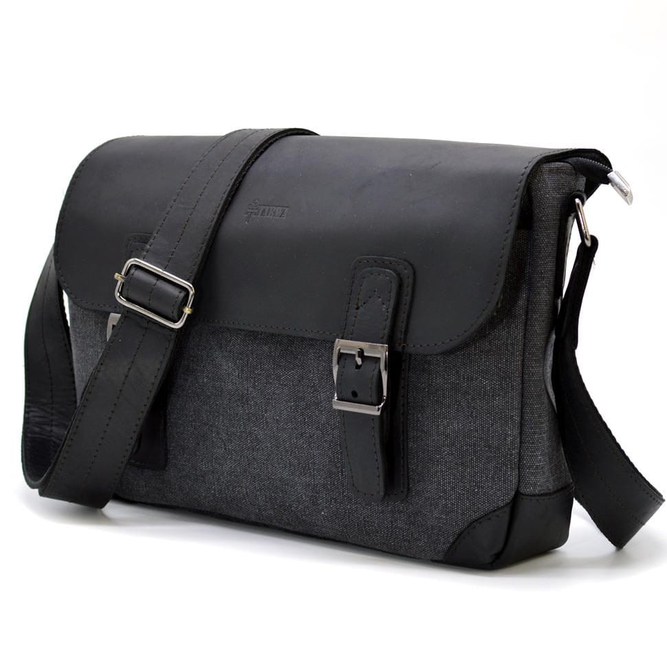 Чоловіча сумка через плече шкіра та парусина RAg-6002-3md TARWA, фото 1