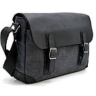 Чоловіча сумка через плече шкіра та парусина RAg-6002-3md TARWA, фото 3