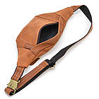 Поясна бананка шкіряна LIMARY Lim-525RB світло-коричнева, фото 2