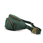 Поясна сумка бананка шкіряна зелена RE-30351-3md TARWA, фото 3