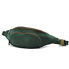 Поясна сумка бананка шкіряна зелена RE-30351-3md TARWA, фото 4