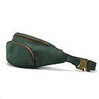 Поясна сумка бананка шкіряна зелена RE-30351-3md TARWA, фото 6