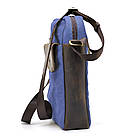 Чоловіча сумка із синього канвасу через плече TARWA RKc-1810-4lx, фото 4