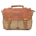 Чоловіча сумка-портфель із канвасу та шкіри RBcs-3960-3md TARWA, фото 2