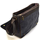 Сумка чоловіча через плече зі шкіри та канвас TARWA RCg-1047-3md, фото 6