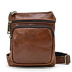 Сумка через плече чоловіча зі шкіри TARWA GB-1342-2-3md руда, фото 5
