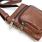 Сумка через плече чоловіча зі шкіри TARWA GB-1342-2-3md руда, фото 8