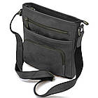 Чоловіча шкіряна сумка з кишенею RA-1303-3md TARWA чорна, фото 5