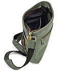 Чоловіча шкіряна сумка з кишенею RE-1303-3md TARWA зелена, фото 5