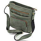Чоловіча шкіряна сумка з кишенею RE-1303-3md TARWA зелена, фото 6