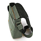 Чоловіча шкіряна сумка через плече RE-0002-3md TARWA зелена, фото 8
