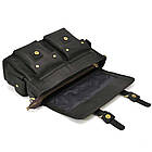 Сумка через плече зі шкіри crazy horse RA-6690-4lx бренда TARWA чорна, фото 2