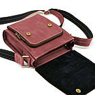 Шкіряна сумка-планшет через плече RW-3027-4lx бренда TARWA марсала, фото 5