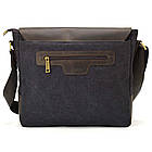 Сумка через плече розміру А4 із парусини та шкіри RGc-6601-3md TARWA, фото 4