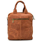 Вертикальна чоловіча сумка RB-7266-3md TARWA коньячна, фото 2