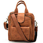 Вертикальна чоловіча сумка RB-7266-3md TARWA коньячна, фото 3