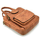 Вертикальна чоловіча сумка RB-7266-3md TARWA коньячна, фото 10