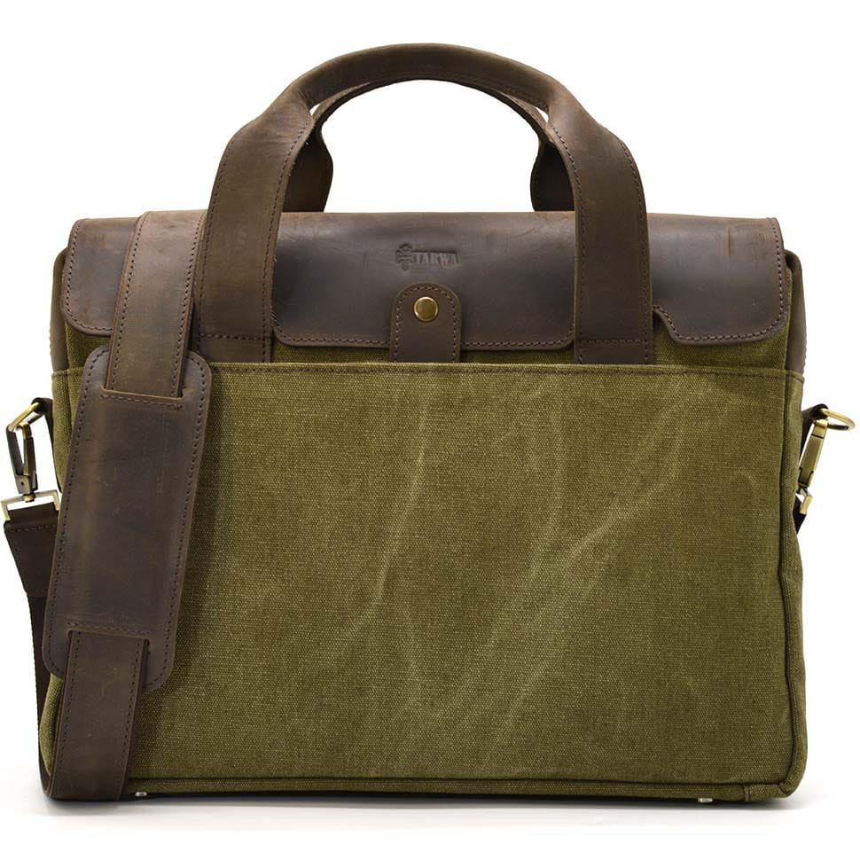 Сумка для ноутбука з канвасу та шкіри RHc-1812-4lx від TARWA, фото 1