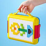 Ланчбокс DIY Лего пікселі для створення малюнка 1100 мл жовтий (LB-164780), фото 2