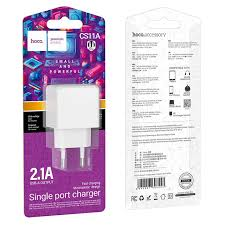 Мережевий зарядний пристрій Hoco CS11A Ocean single port charger( EU ) White
