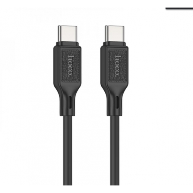 Кабель Hoco X90 Cool 60W silicone charging data cable for Type-C to Type-C Black