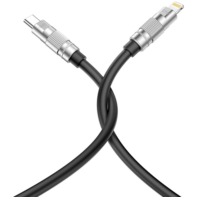 Кабель XO NB-Q228A OD6.0 Silicone TPE Zinc Alloy Data Cable PD27W TYPE-C to Lightning 1.2M