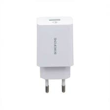 Мережевий зарядний пристрій Borofone BA21A Type-C QC 3.0A 18W Колір Білий