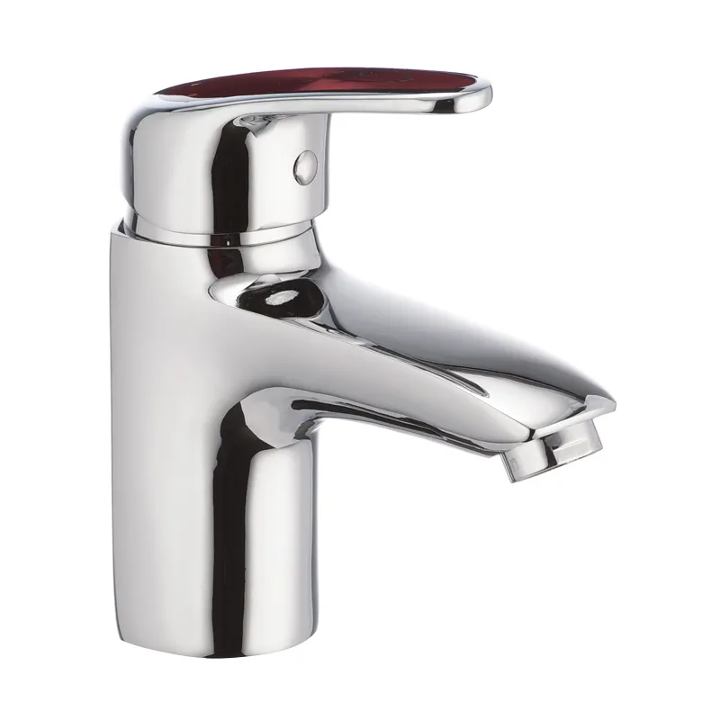 Змішувач для умивальника Cron Magic 001 (червона ручка) (CR0143), фото 1