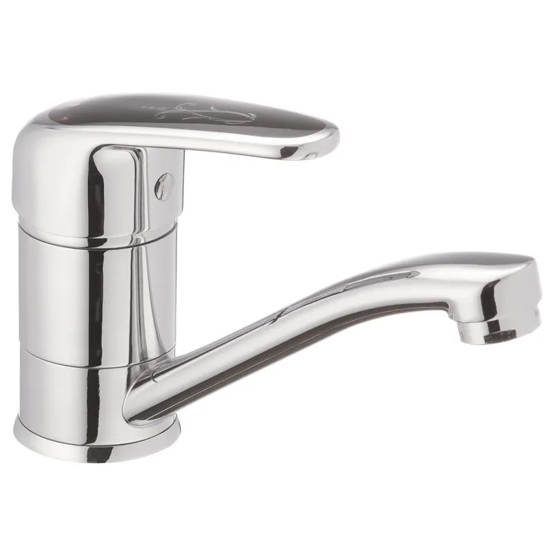 Змішувач для умивальника Haiba Magic 004 з чорною ручкою (вилив 15 см) (HB0689), фото 1