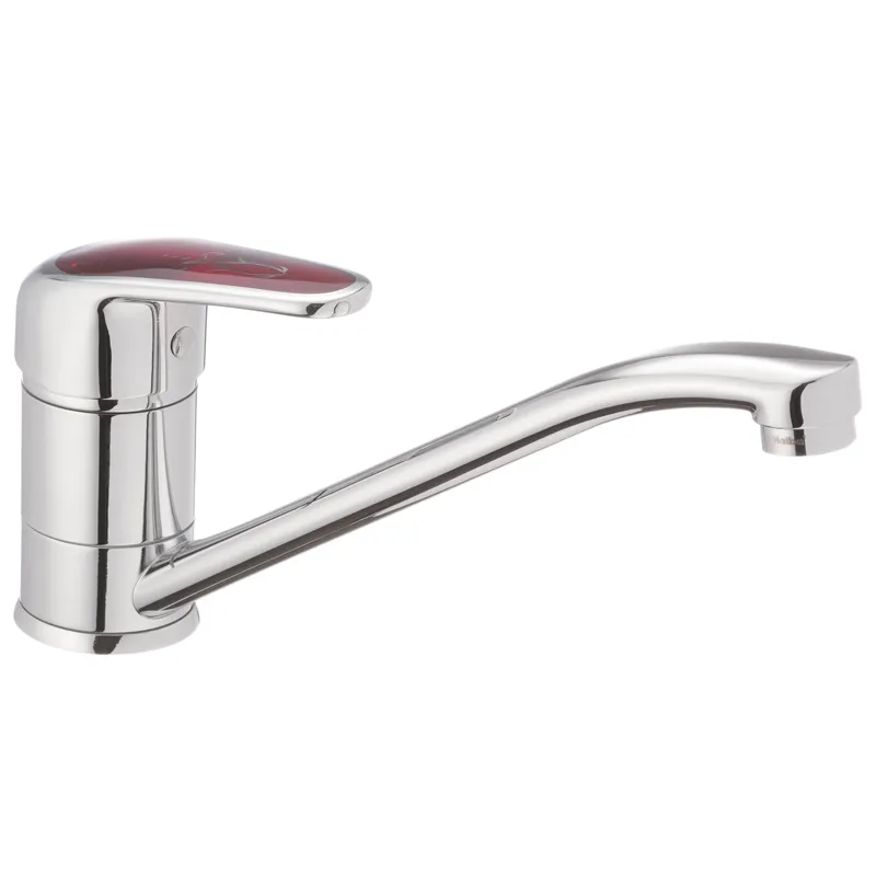 Змішувач для кухні Haiba Magic 004 з червоною ручкою (HB0688), фото 1