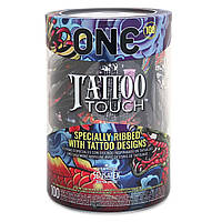 Набір презервативів ONE Tattoo Touch 100 шт, мегапак тюб